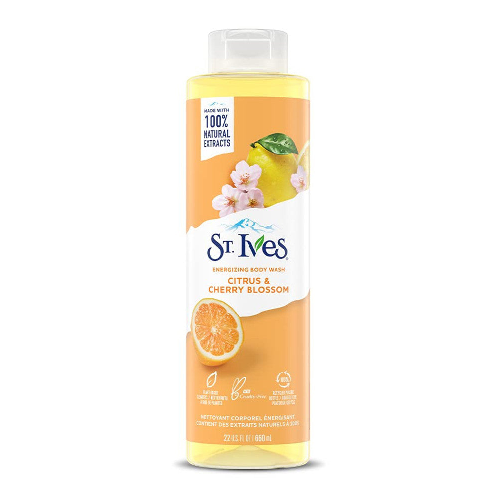 St Ives, Energizing Body Wash, Citrus And Cherry Blossom, 22 Oz